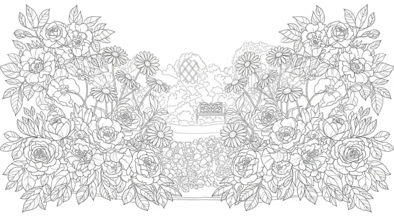22 Garden Adult Coloring Pages That Are Lush and Blooming