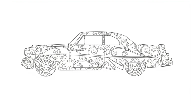 21 Charming Car Coloring Pages for Calm Coloring Time