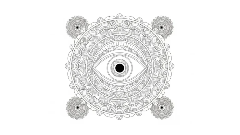 20 Evil Eye Adult Coloring Pages That Are Protective and Stylish