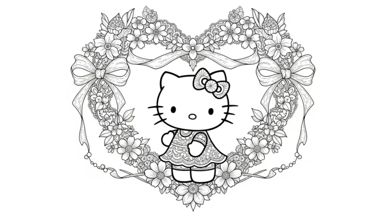 19 Hello Kitty Adult Coloring Pages That Are Sweet and Iconic