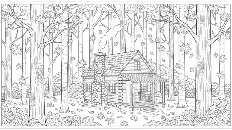25 Fall Adult Coloring Pages with Cozy Autumn Vibes