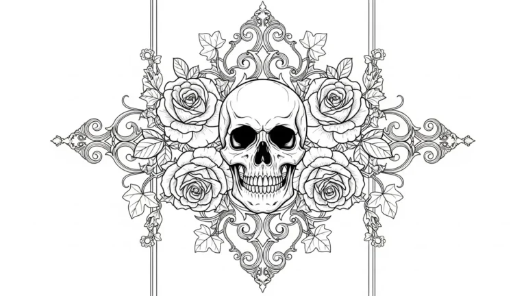 24 Gothic Adult Coloring Pages That Are Darkly Elegant and Mysterious