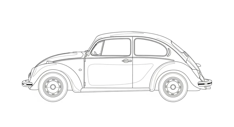 22 Simple Car Coloring Sheets for Quiet Coloring Moments
