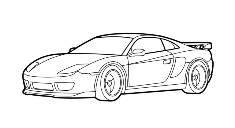 22 Sporty Printable Sports Car Coloring Pages for Car Fans