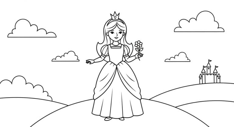 18 Sweet Princess Coloring Sheets For Gentle Creative Time