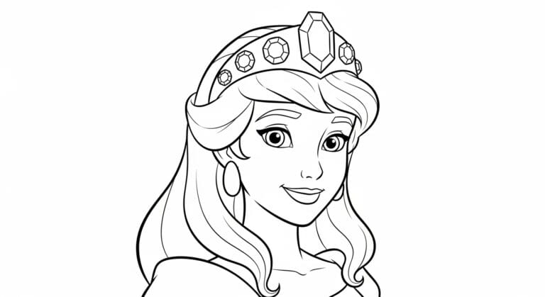 21 Charming Princess Pictures To Color For Fairytale Lovers