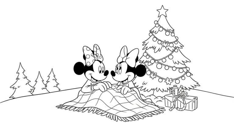 23 Cozy Disney Christmas Coloring Pages For Holiday Downtime