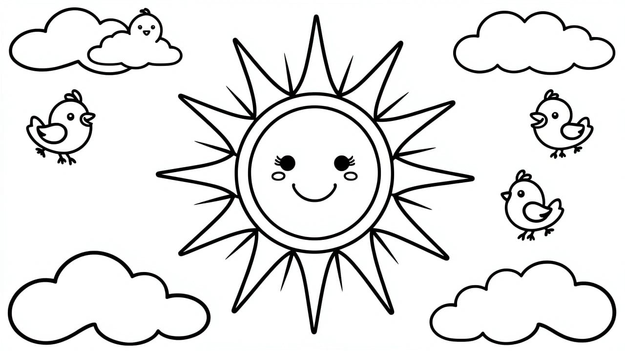 20 Bold Line Coloring Pages for Clean Satisfying Results