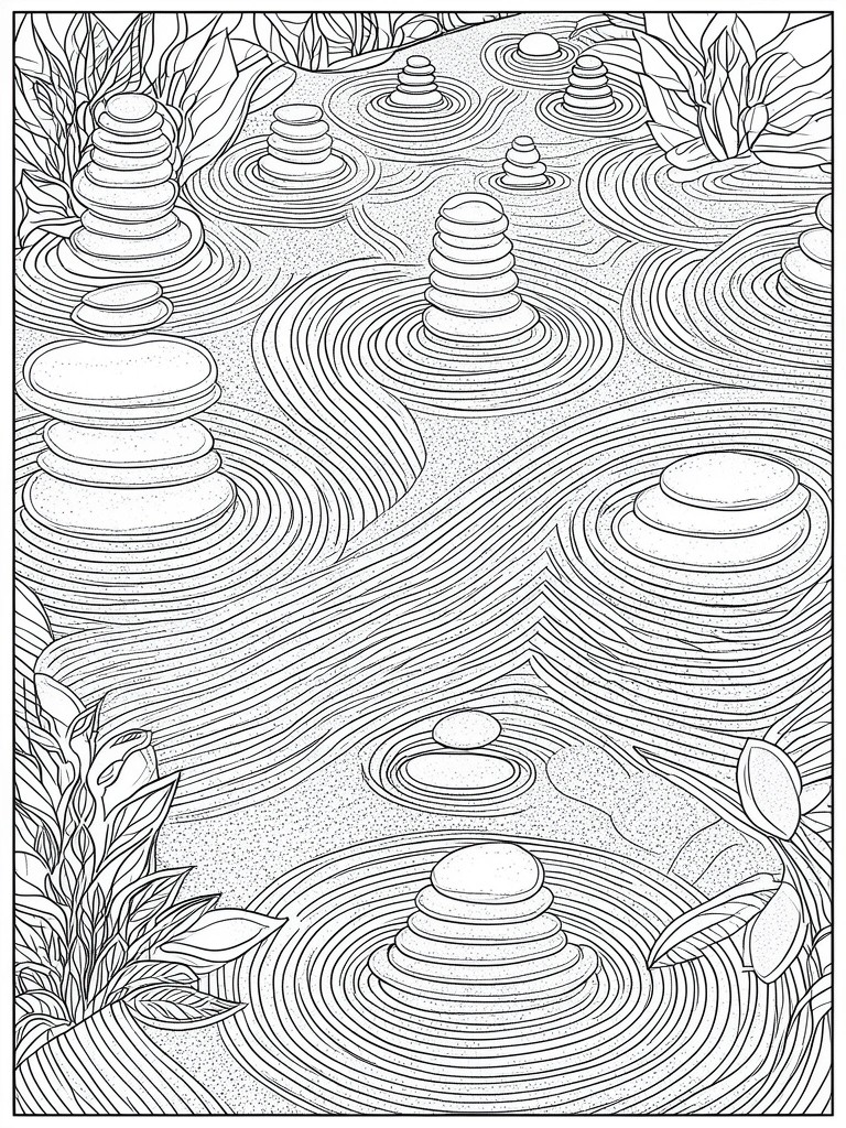 24 Mindful Relaxing Coloring Pages Designed for Slow Breathing Breaks